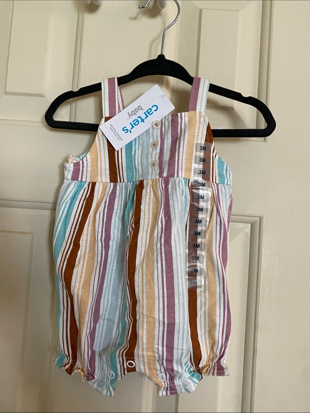 Carter's Striped Baby Romper 3M NWT
